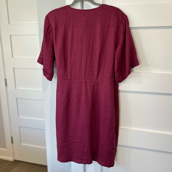 NWT - Garnet Hill Easy Linen Wrap Dress - Picture 3 of 16